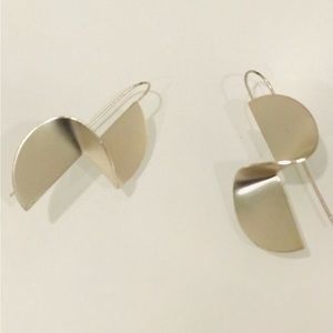 Boutique Silver Earrings With a Twist